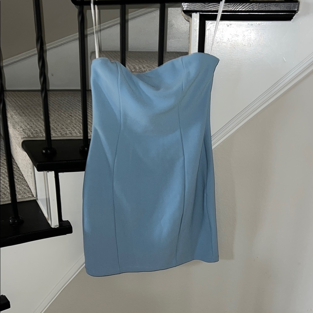 Princess Polly Elegant Blue Strapless Dress (6)